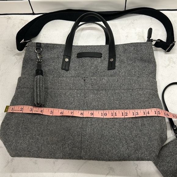 Sherpani Faith Ethos Collection Wool Satchel Slate Tote Bag - Picture 13 of 16